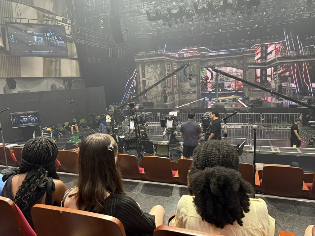 A stage is being set up for MBC's Show! Music Core