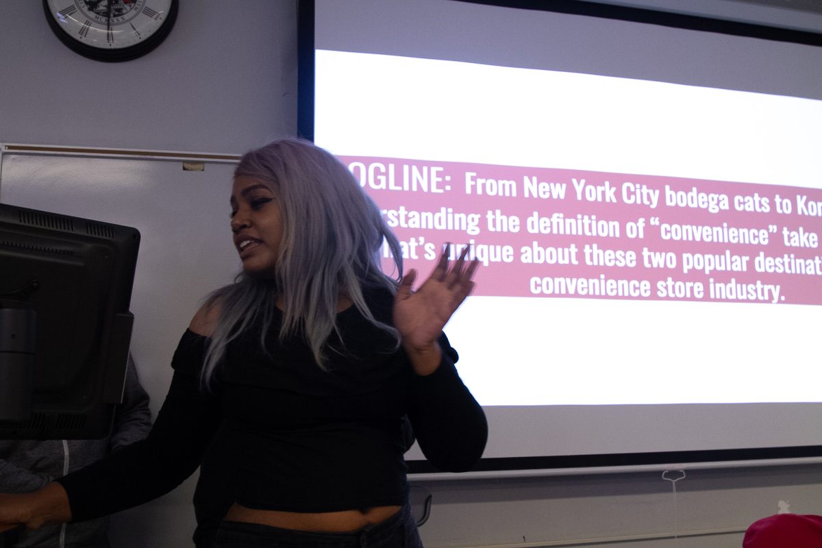 American students prepping for their presentation 