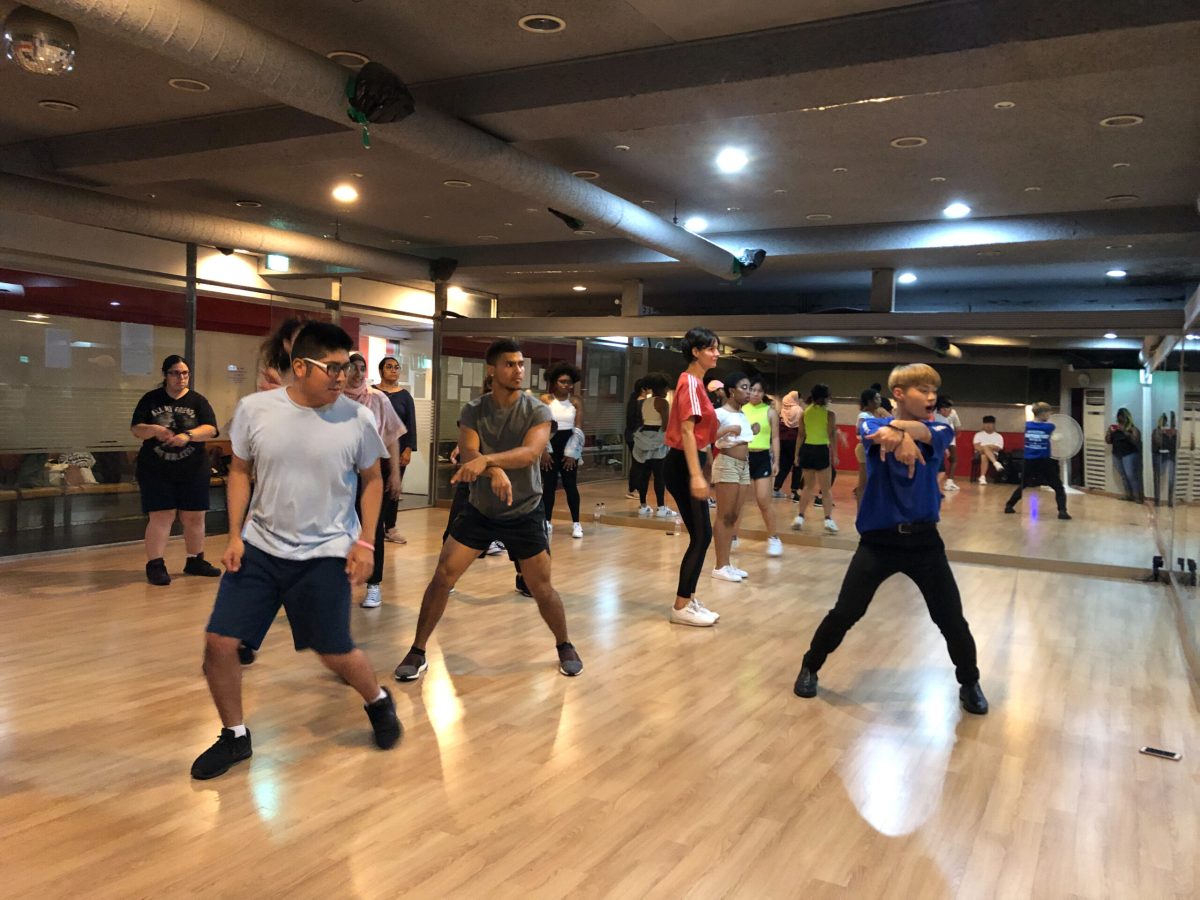 Students at dance class